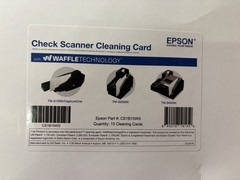 Epson CaptureOne Check Scanner Cleaning Card featuring Waffletechnology 15 Cards