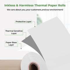 50 Rolls 2 1/4″ x 85ft Thermal Paper for Cash Register