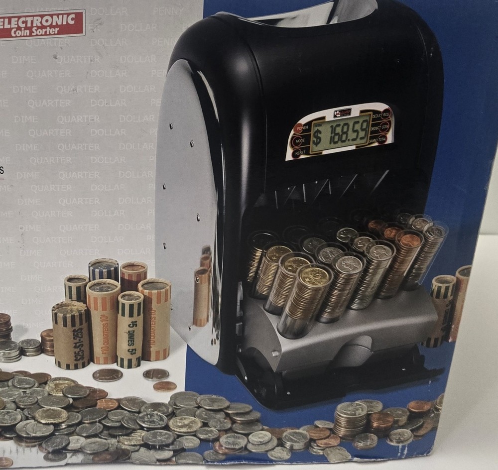 RollMaster CLXX Professional Grade Digital Coin Sorter # 7500