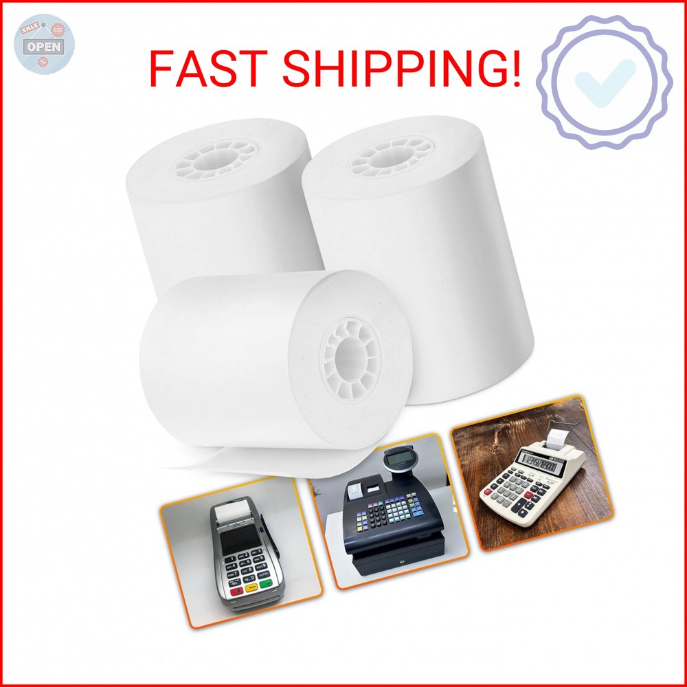 3-Pack Calculator Tape Rolls – Adding Machine Tape 2 1/4 In x 85 ft | Reliable R