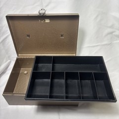 Metal Cash Box with Tray No Key For Lock 4″ x 7.75″ x 11″ Rockaway Metal Prod Co