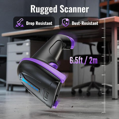 Barcode Scanner Wireless Versatile 2-In-1 (2.4Ghz Wireless+Usb 2.0 Wired) with B
