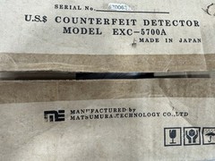 MATSUMURA Counterfeit U.S. Dollar Detector EXC-5700A -NEW