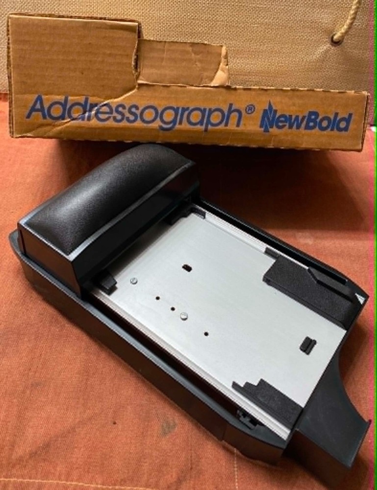 Vintage NewBold Addressograph Manual Credit Card Imprinter Machine NEW in box