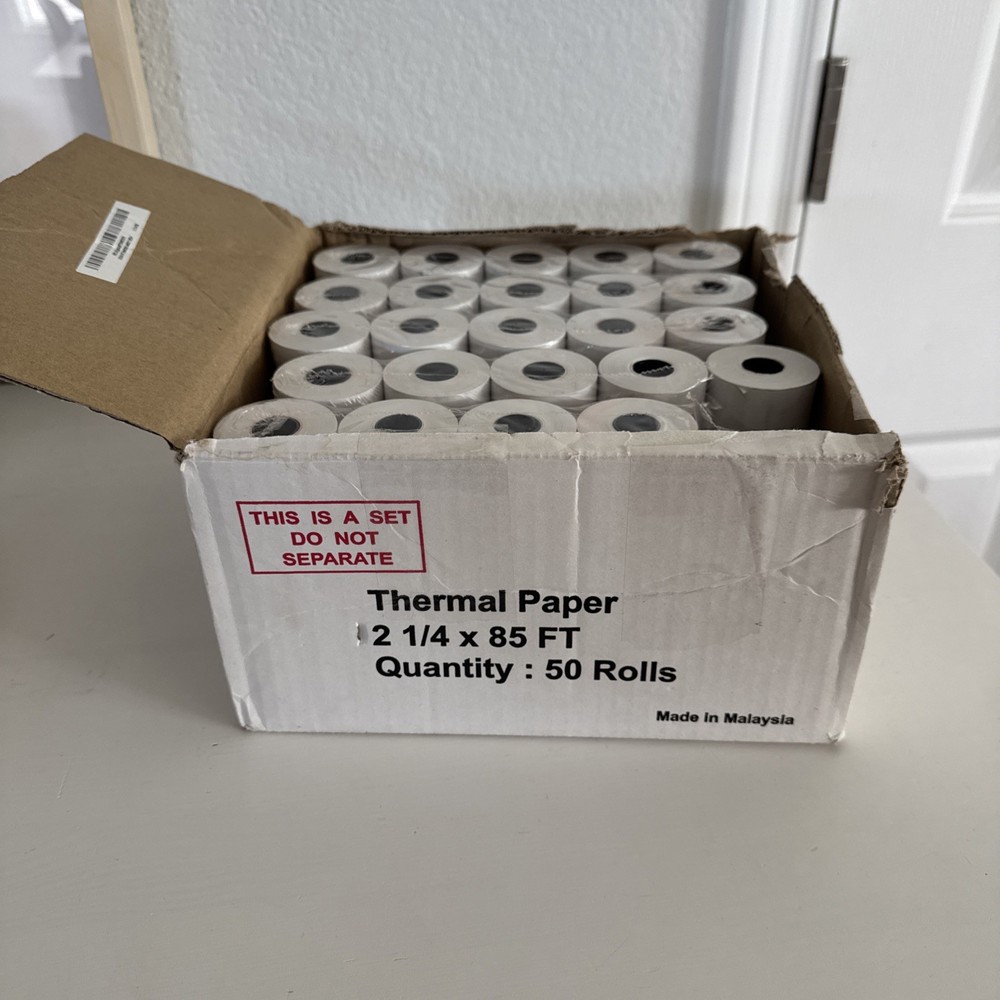 THERMAL KING Thermal Paper Rolls, 2 1/4″ x 85ft 49 Rolls POS Cash Register