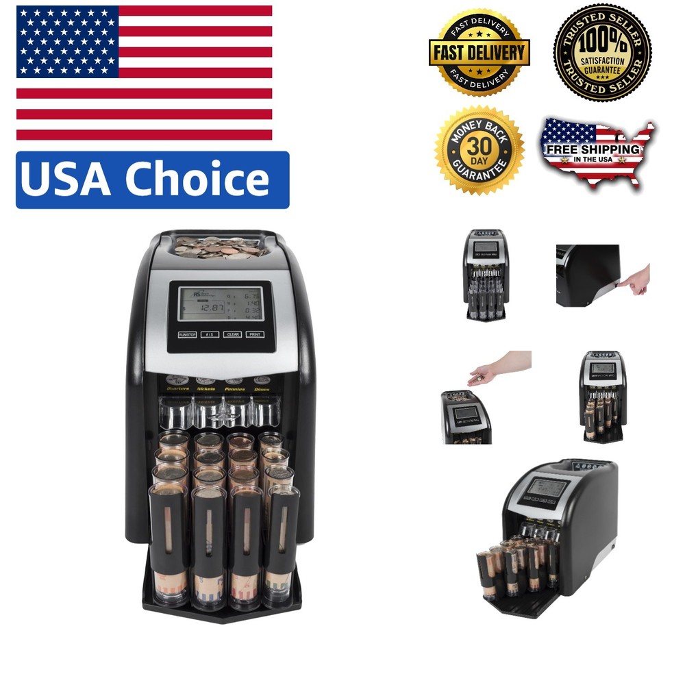 High-Speed Electric Coin Counter with Anti-Jam Technology – For Home & Business