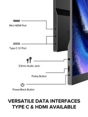 EVICIV Portable Monitor Touchscreen 15.6”, 125% sRGB 1080P IPS 10-Point To