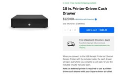 Square Register POS System With Printer Driven Drawer