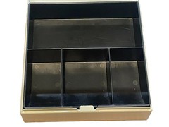 Vintage Compact MMF Wheeling IL MMF Industries Metal Cash Lock Box w/ Key 7x7x3”