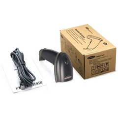 Wired Barcode Scanner USB Handheld Reader for PC, Laser UPC EAN Label Gun, Black