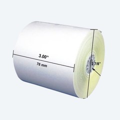 Watson Distributing 3″ x 90′ 2-Ply Carbonless Paper Rolls – White/Canary