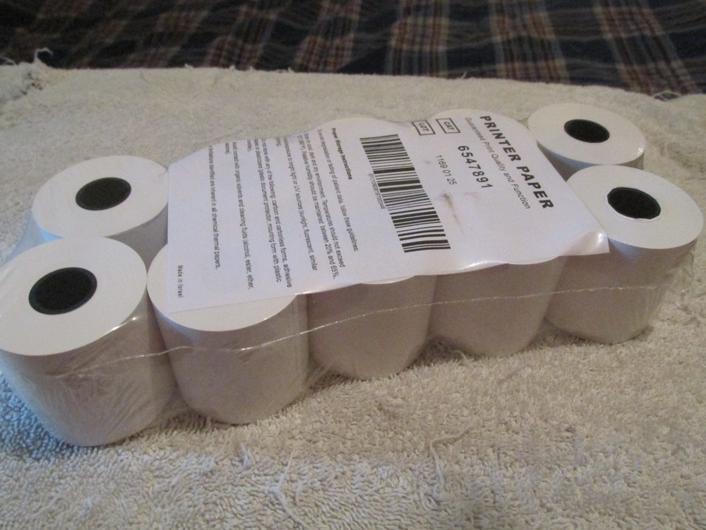 10 Rolls 2″x50′ Thermal Paper POS Cash Register Credit Card Terminal Receipt NEW
