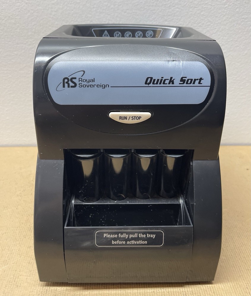 Royal Sovereign Quick Sort Coin Sorter Counter Machine QS-1AC Tested-Works