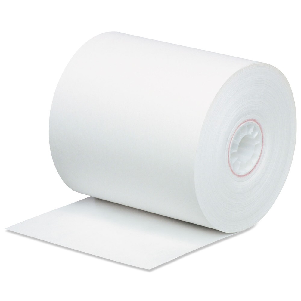 Iconex Impact Bond Paper Rolls, 0.45″ Core, 3″ x 165 ft, White, 50/Carton