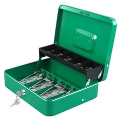 Cash Box with Money Tray and Key LockTiered4 Bill / 5 Coin Slots11.8″ x 9.5″ …