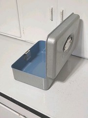 Utilco Cash Box, Vintage Union Steel, No Key