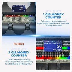 Bank Grade Money Counter Machine Mixed Denomination with External Display Printe