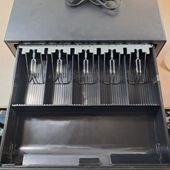 Cash Drawer Register 5 Bill 5 Coin Black Lock w Key RJ11 Cable 16′ x 16′ Inch