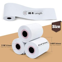 2 1/4″ x 85′ Thermal Paper Credit Card Cash Register POS Receipt Paper 85ft 57mm