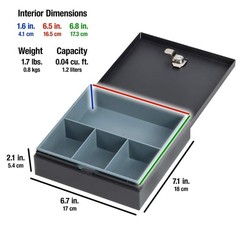SentrySafe 0.04 cu. ft. Money Safe Cash Box