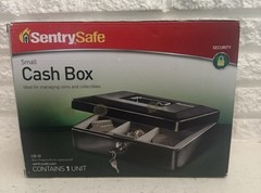 SentrySafe CB-10 Cash Box Key Lock Metal 10”x 7.5”x 3.5 inches w/ Removable Tray