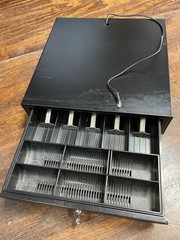 APG Metal Electronic Cash Drawer Minota 16″ Black w/ 1 Key