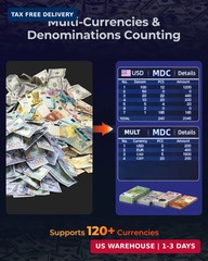 MUNBYN IMC01 Bank Grade Money Counter Machine Mixed Denomination, 2CIS/UV/IR/MG/