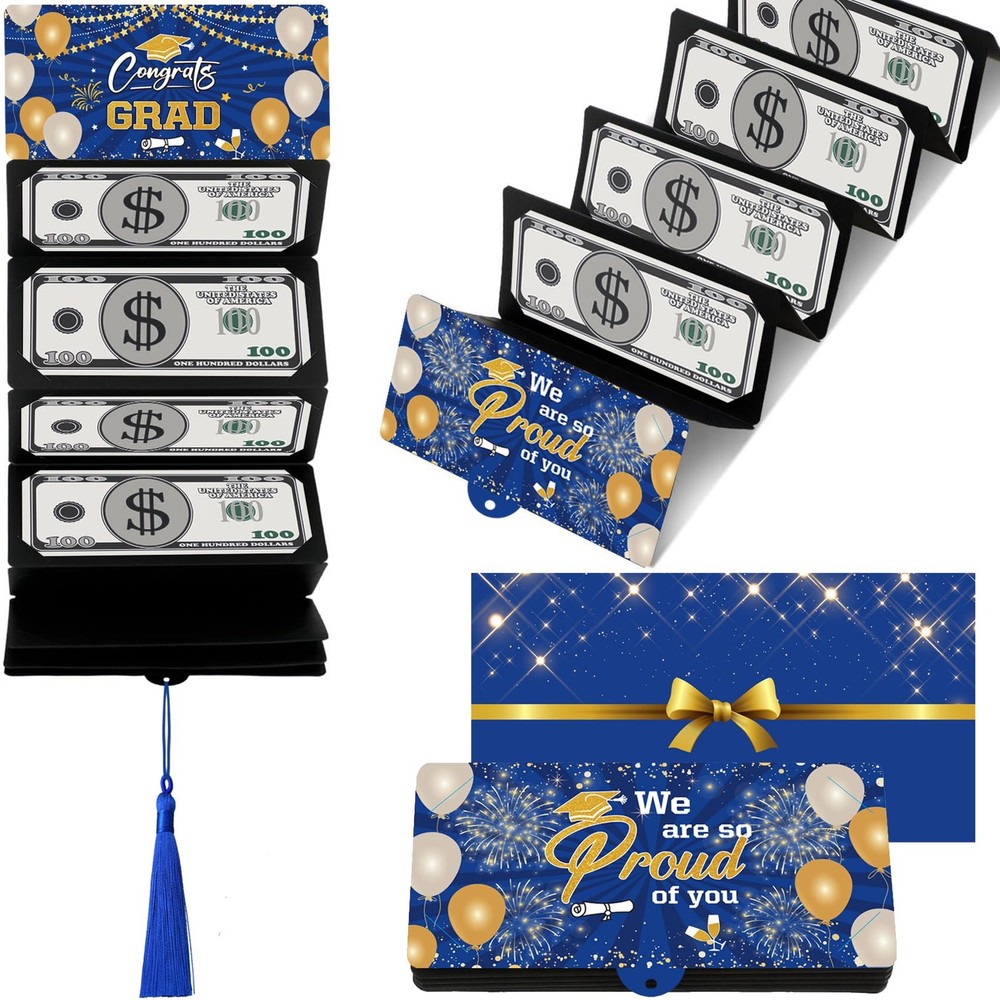 Graduation Money Holder 2026 with 10 Bill and 10 Card Slots, Surprise Congrat…