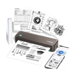 Portable Printers Wireless for Travel, D820 Thermal Inkless Printer Support S…