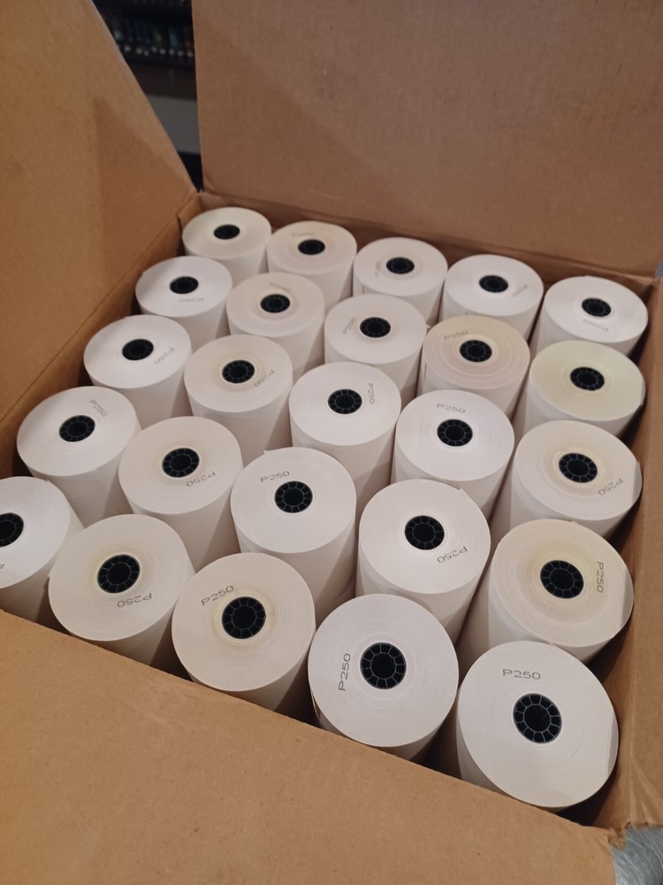 Paper Rolls Receipt Paper for POS, Two Ply Receipt Rolls, 3″ x 90 ft, 50/Carton