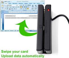 USB Magnetic Stripe Card Reader 3 Track POS Credit Card Swiper Magstripe