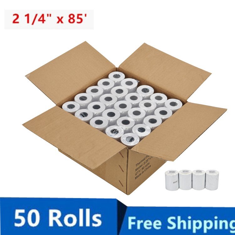 50 Rolls Case 2 1/4″ x 85′ Cash Register Credit Card POS Receipt Thermal Paper
