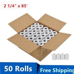50 Rolls Case 2 1/4″ x 85′ Cash Register Credit Card POS Receipt Thermal Paper