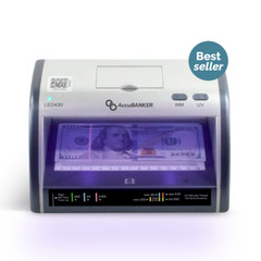 AccuBANKER LED430 6-Point Counterfeit Detector Multi Currency w/stand, UL Listed