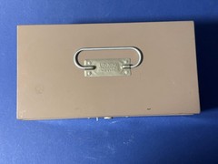 Vintage Lit-Ning Money Cash Box Cash Lock Box Beige No Key