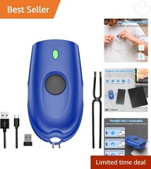 Effortless 3-in-1 Barcode Scanner: Bluetooth, USB, 2.4G – Portable & Lightweight