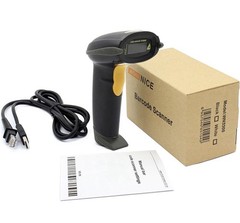 USB Laser Barcode Scanner Wired Handheld Bar Code Scanner Reader Black