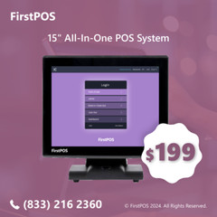 15” Touchscreen POS Cash Register Till System Salon Makeup Stores Beauty & Spa