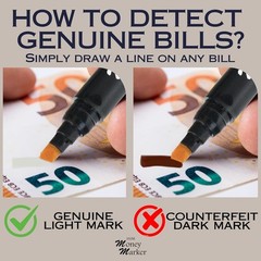 12 Counterfeit Detection Pens with Red Ink – Essential Currency Check Tools