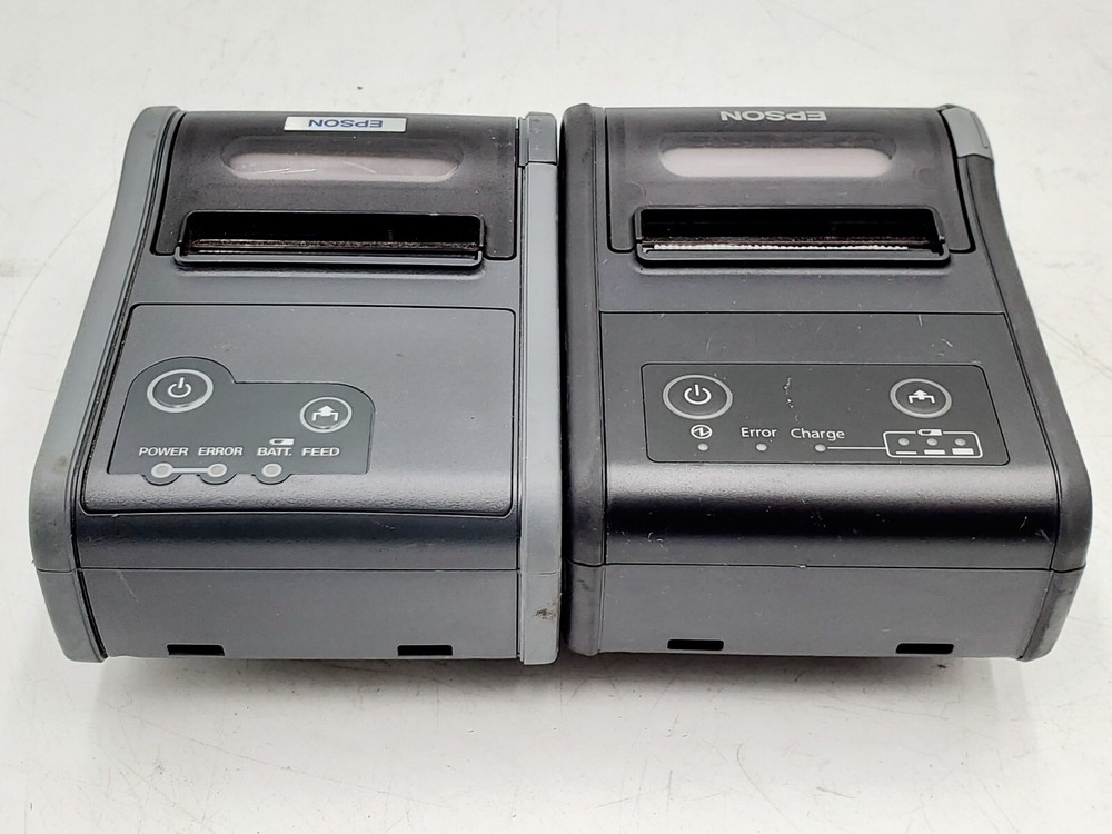 LOT OF 2 – Epson TM-P60II & TM-P60 Mobilink Bluetooth Thermal Receipt Printers