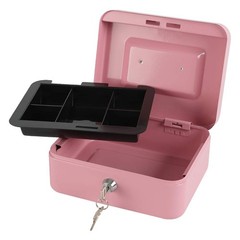 Locking Steel Medium Cash Box with Removable Coin Tray and Key Lock,7.87″x 6….