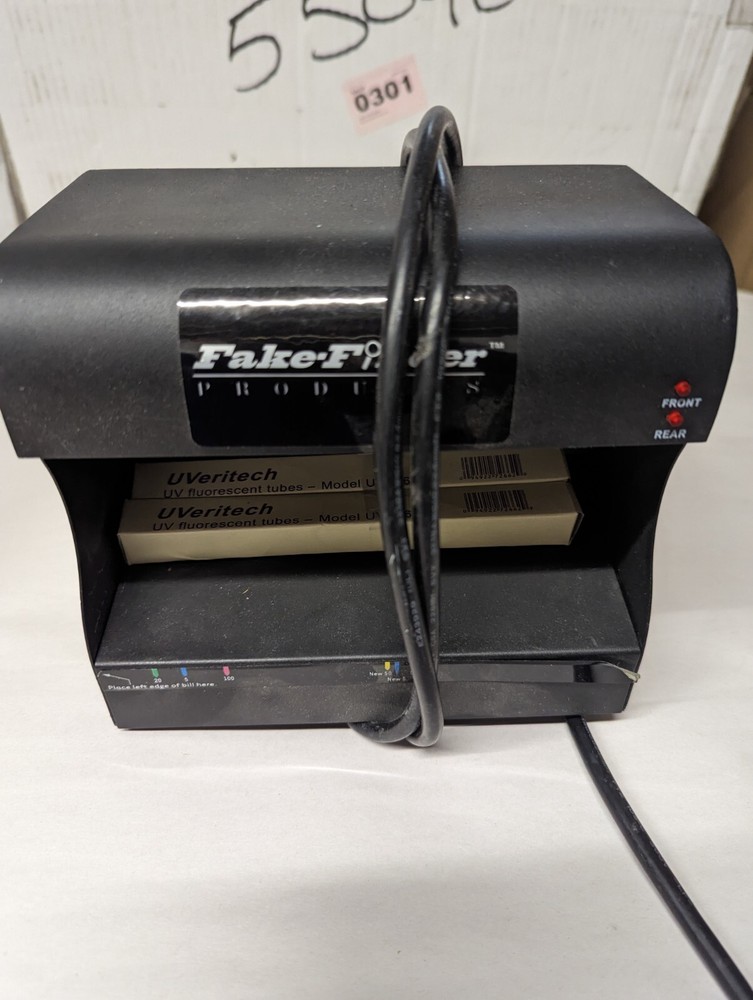 FAKE-FINDER HD8X2-120A UV BLACK LIGHT FLUORESCENCE COUNTERFEIT BILL DETECTOR