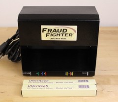 Fraud Fighter HD8X2 UV Backlight Fluorescent Counterfeit Detector w/Bulbs