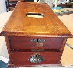 CLEMENTS, NEWLING & CO vintage wood cash drawer barberstore or candystore style