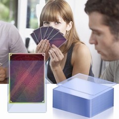 200 Pack 3″x4″ Top loaders for Cards – 35pt Premium Hard Plastic Card Protect…