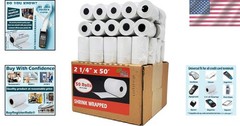2 1/4″ inch x 50’ft Thermal Paper 50 Rolls, BPA Free Receipt Paper, 58mm Ther…