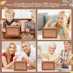 Cash Saving Box Cash Box Money Bank Money Box for Cash Gift with 10000 Dollars