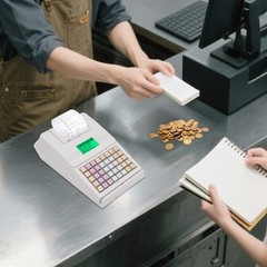 Electronic Cash Register, 40 Keys Raised Keyboard, ECRs Complete POS Cash System