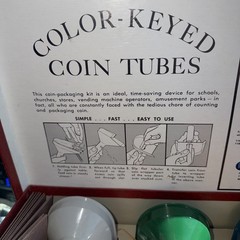 MMF Industries Color-Coded Coin Counting Tubes for Pennies – Quarters New In Box