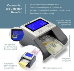 AccuBANKER D585 7-Point Multi Currency Counterfeit Bill Detector USD EUR GBP, CE
